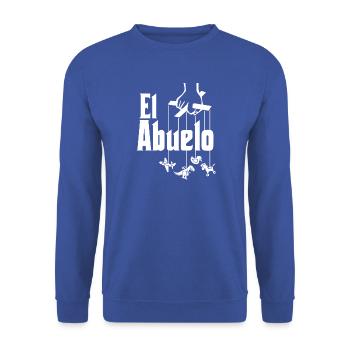 El Abuelo Spanisch Opa Grossvater - Unisex Pullover - Royalblau - Vorne - Alina (178cm) & Michal (187cm)