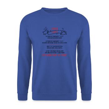Lieber Schatz, ich liebe dich so sehr! - Unisex Pullover - Royalblau - Vorne - Alina (178cm) & Michal (187cm)