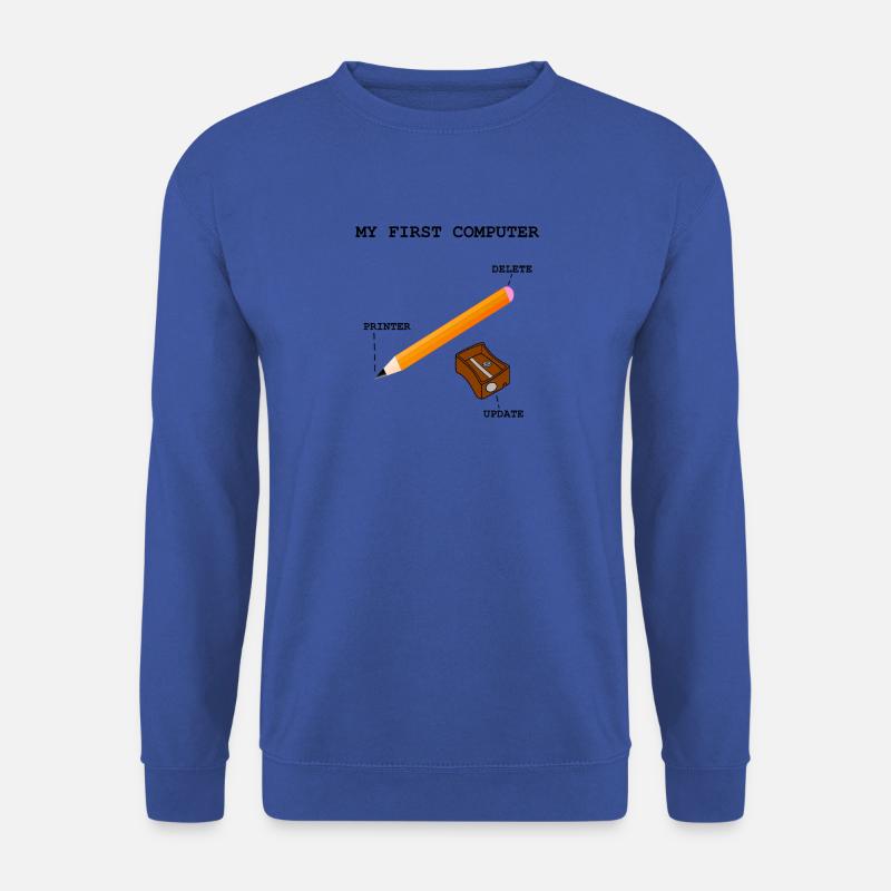 Ordinateur PC Imprimantes Écriture - Sweat-shirt Unisexe - bleu royal