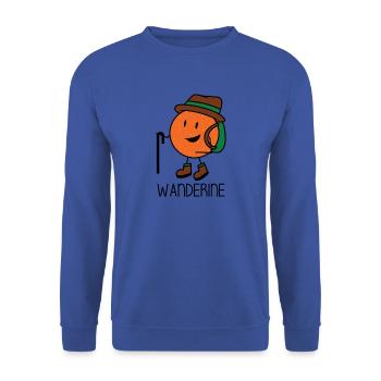 Wanderine - Hiking Mandarin Hikers - Unisex Sweatshirt - royal blue - Front - Alina (178cm) & Michal (187cm)