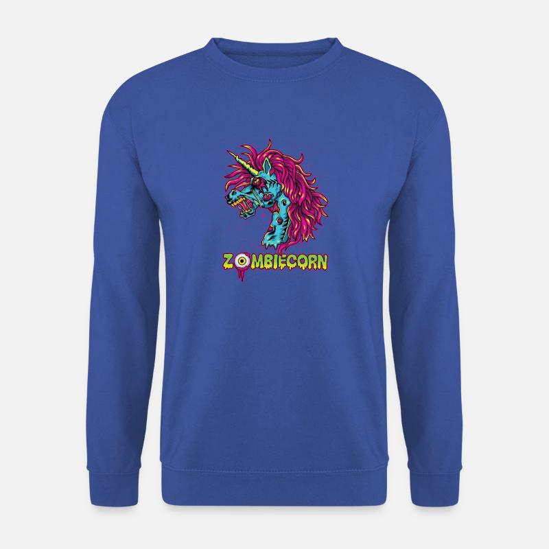 Zombiecorn Zombie Einhorn Unicorn Pferd Geschenk - Unisex Pullover - Royalblau