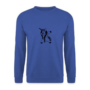 Licorne - Licorne - Sweat-shirt Unisexe - bleu royal - Devant - Alina (178cm) & Michal (187cm)
