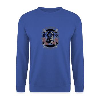 Diver - Unisex Sweatshirt - royal blue - Front - Alina (178cm) & Michal (187cm)