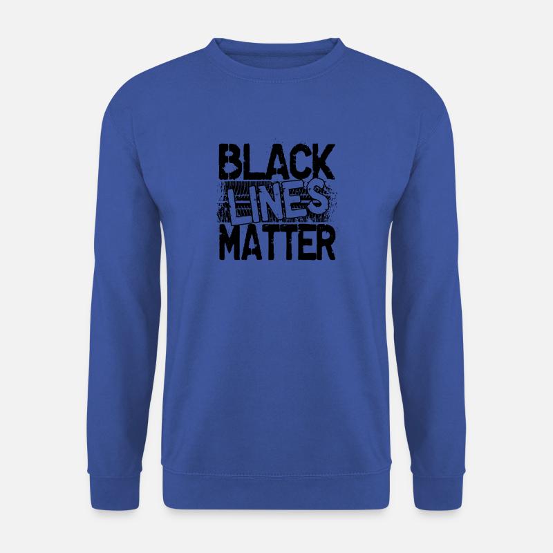Black Lines Matter Autorennen Racing Geschenk - Unisex Pullover - Royalblau