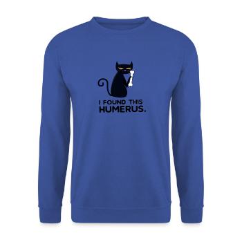 I Found This Humerus chat Chats Humour Proverbes - Sweat-shirt Unisexe - bleu royal - Devant - Alina (178cm) & Michal (187cm)