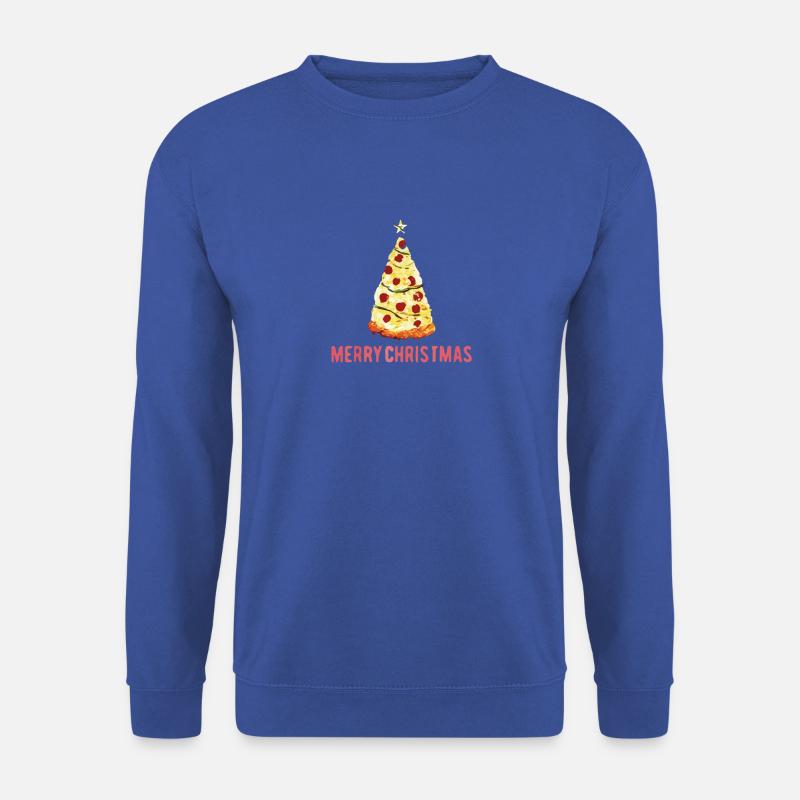 Pizza und Weihnachten - Unisex Pullover - Royalblau