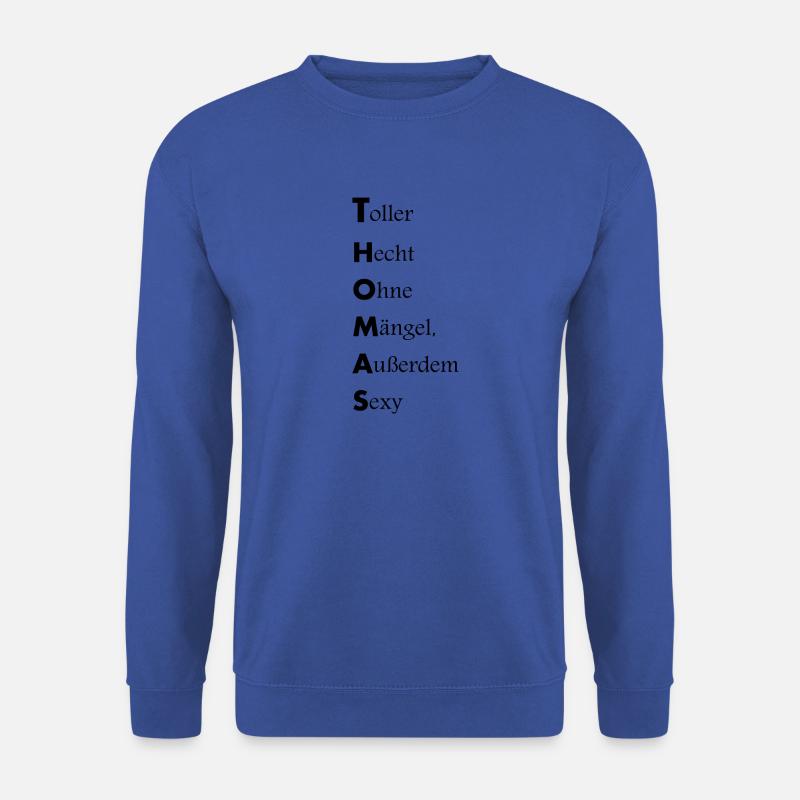 Thomas, nom description - Sweat-shirt Unisexe - bleu royal
