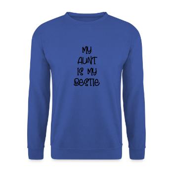 Auntie babe baby shower pregnancy gift - Unisex Sweatshirt - royal blue - Front - Alina (178cm) & Michal (187cm)