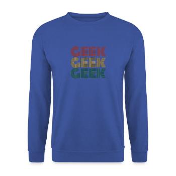 Nerd - Sweat-shirt Unisexe - bleu royal - Devant - Alina (178cm) & Michal (187cm)
