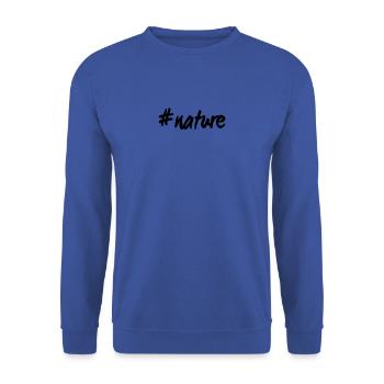 #nature - Unisex Pullover - Royalblau - Vorne - Alina (178cm) & Michal (187cm)