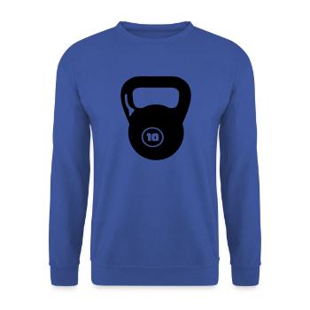 poids haltere cross musculation - Sweat-shirt Unisexe - bleu royal - Devant - Alina (178cm) & Michal (187cm)