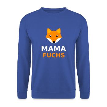 Mama Fuchs Partnerlook - Unisex Pullover - Royalblau - Vorne - Alina (178cm) & Michal (187cm)