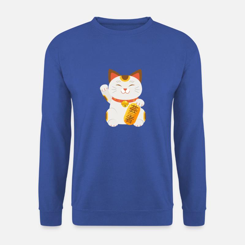 Japanische Kunst Winkekatze Japan Glück Geschenk - Unisex Pullover - Royalblau
