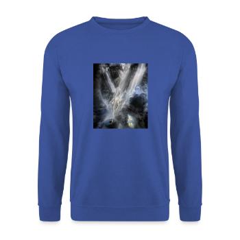 great ART on great PEOPLE - Unisex Pullover - Royalblau - Vorne - Alina (178cm) & Michal (187cm)