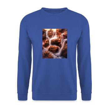 great ART on great PEOPLE - Unisex Pullover - Royalblau - Vorne - Alina (178cm) & Michal (187cm)