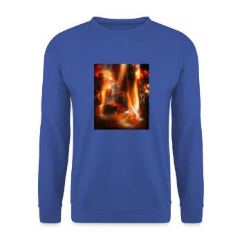 great ART on great PEOPLE - Unisex Pullover - Royalblau - Vorne - Alina (178cm) & Michal (187cm)