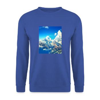 great ART on great PEOPLE - Unisex Pullover - Royalblau - Vorne - Alina (178cm) & Michal (187cm)