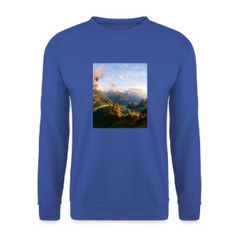 great ART on great PEOPLE - Unisex Pullover - Royalblau - Vorne - Alina (178cm) & Michal (187cm)