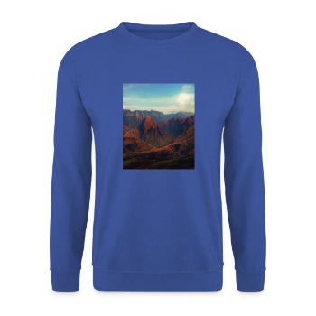 great ART on great PEOPLE - Unisex Pullover - Royalblau - Vorne - Alina (178cm) & Michal (187cm)