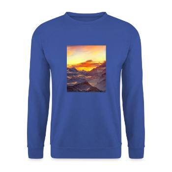 great ART on great PEOPLE - Unisex Pullover - Royalblau - Vorne - Alina (178cm) & Michal (187cm)