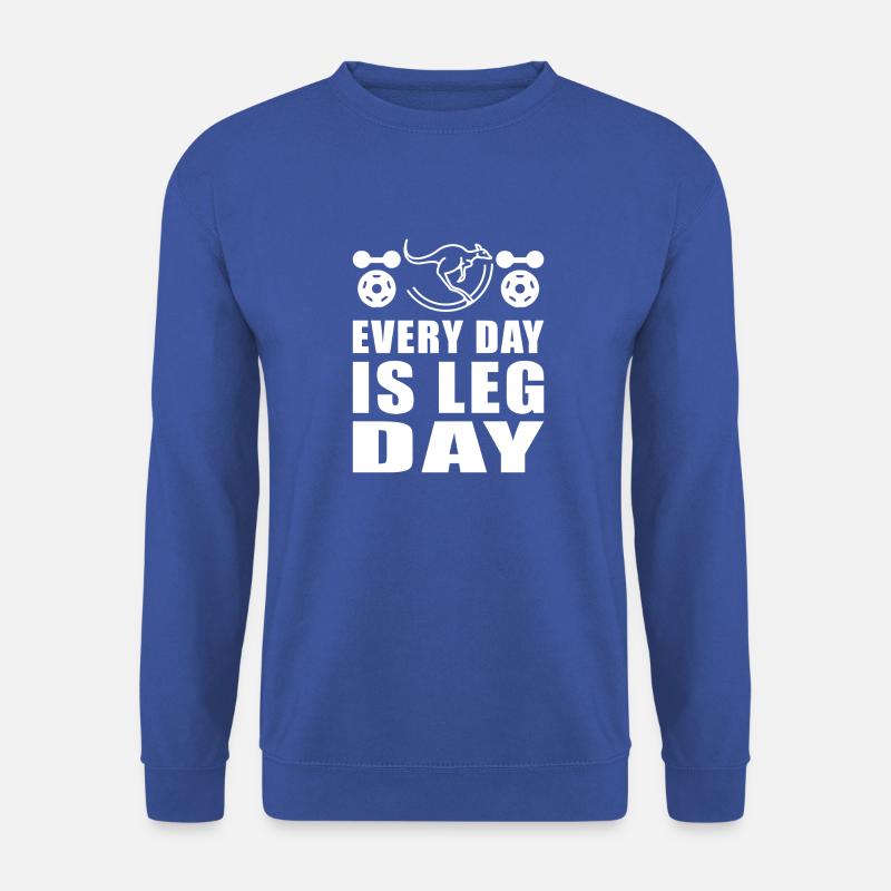 Every Day is Leg Day Kangaroo - Unisex Pullover - Royalblau