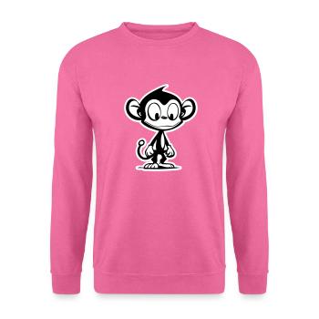 Affe Cartoon Comic - Unisex Pullover - Pink - Vorne