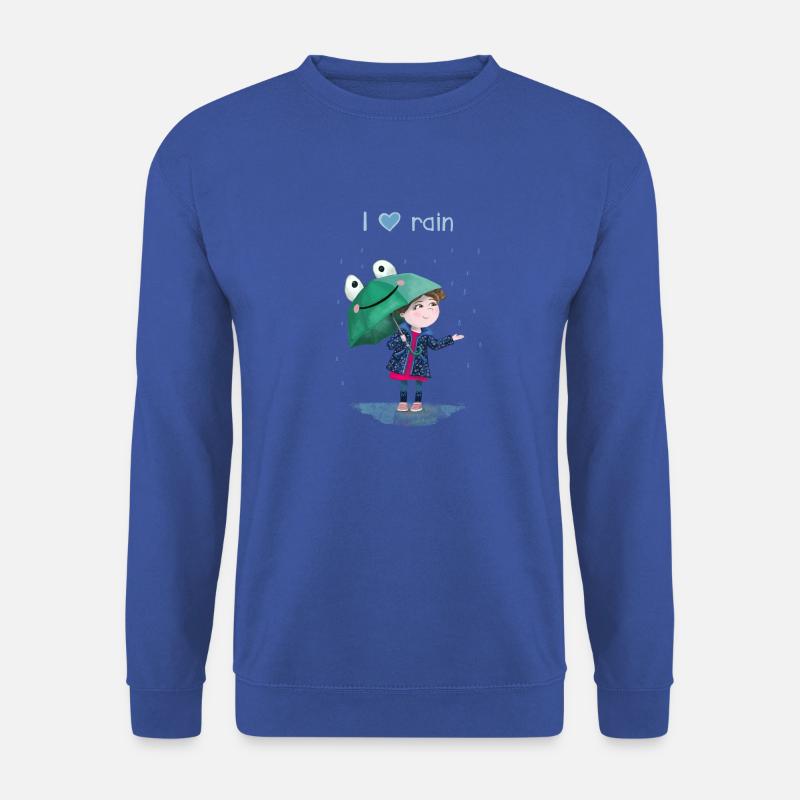 Mädchen im Regen - Unisex Pullover - Royalblau