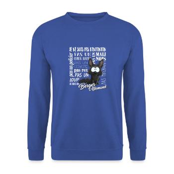 Je Suis Berger Allemand - noir - blancFR - Sweat-shirt Unisexe - bleu royal - Devant - Alina (178cm) & Michal (187cm)
