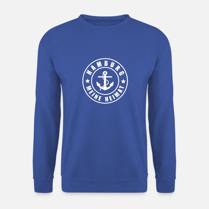 Hamburg | Meine Heimat | Hamburger Hafen | Anker - Unisex Pullover - Royalblau