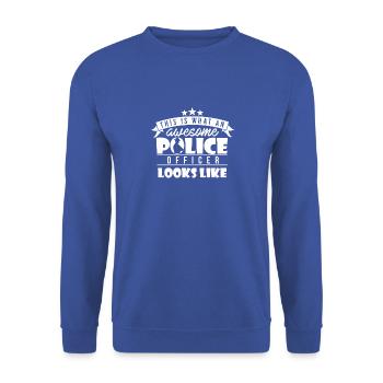 Policeman - policeman - gift - policeman - Unisex Sweatshirt - royal blue - Front - Alina (178cm) & Michal (187cm)