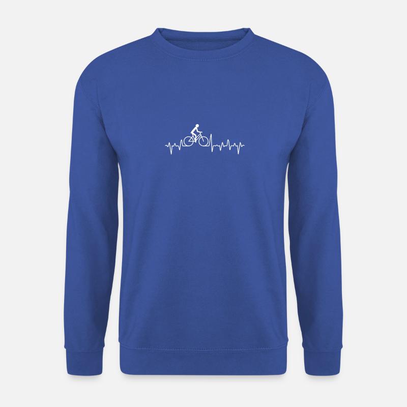Fahrrad Heartbeat Geschenk - Unisex Pullover - Royalblau