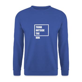 Sortez des sentiers battus - penser autrement - Sweat-shirt Unisexe - bleu royal - Devant - Alina (178cm) & Michal (187cm)