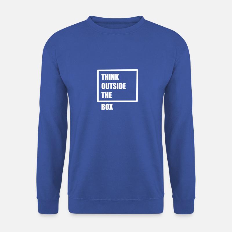 Think outside the box - Anders denken - Unisex Pullover - Royalblau
