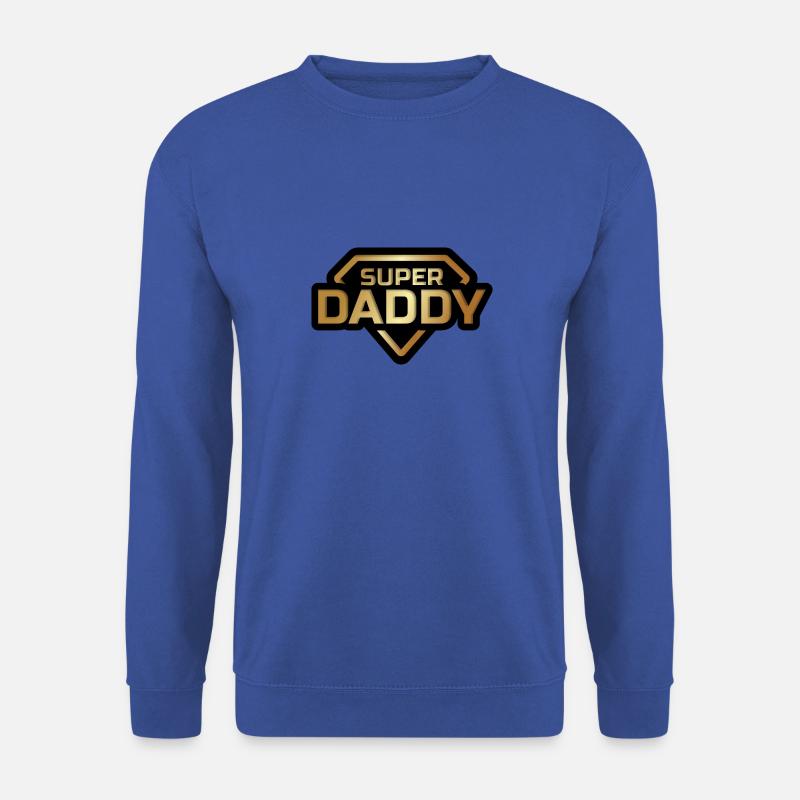 Super Daddy Goldenes Abzeichen - Unisex Pullover - Royalblau