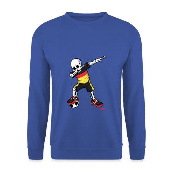 Soccer Dab Skelett Allemagne HARIZ Football Da - Sweat-shirt Unisexe - bleu royal - Devant - Alina (178cm) & Michal (187cm)