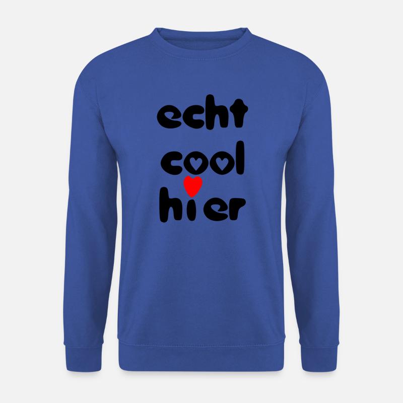 echt cool hier herz schwarz rot - Unisex Pullover - Royalblau