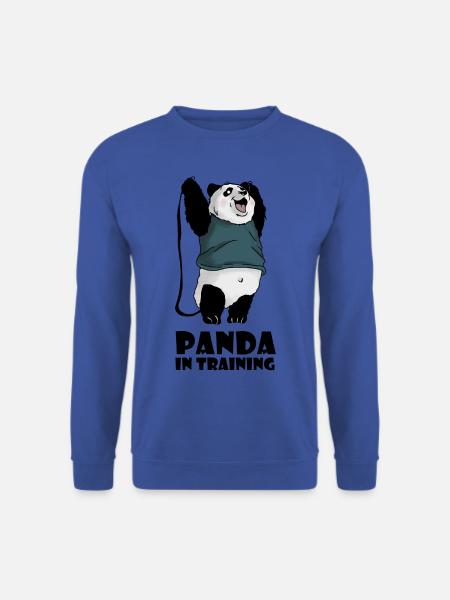 Panda in Training - Panda im Training - Sport - Unisex Pullover - Royalblau