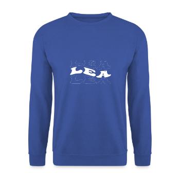 Funny Lea Groovy 4 Men Women Cool Lea Tie Dye - Unisex Sweatshirt - royal blue - Front - Alina (178cm) & Michal (187cm)