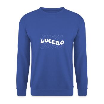 Funny Lucero Groovy 4 Men Women Cool Lucero Tie - Unisex Sweatshirt - royal blue - Front - Alina (178cm) & Michal (187cm)