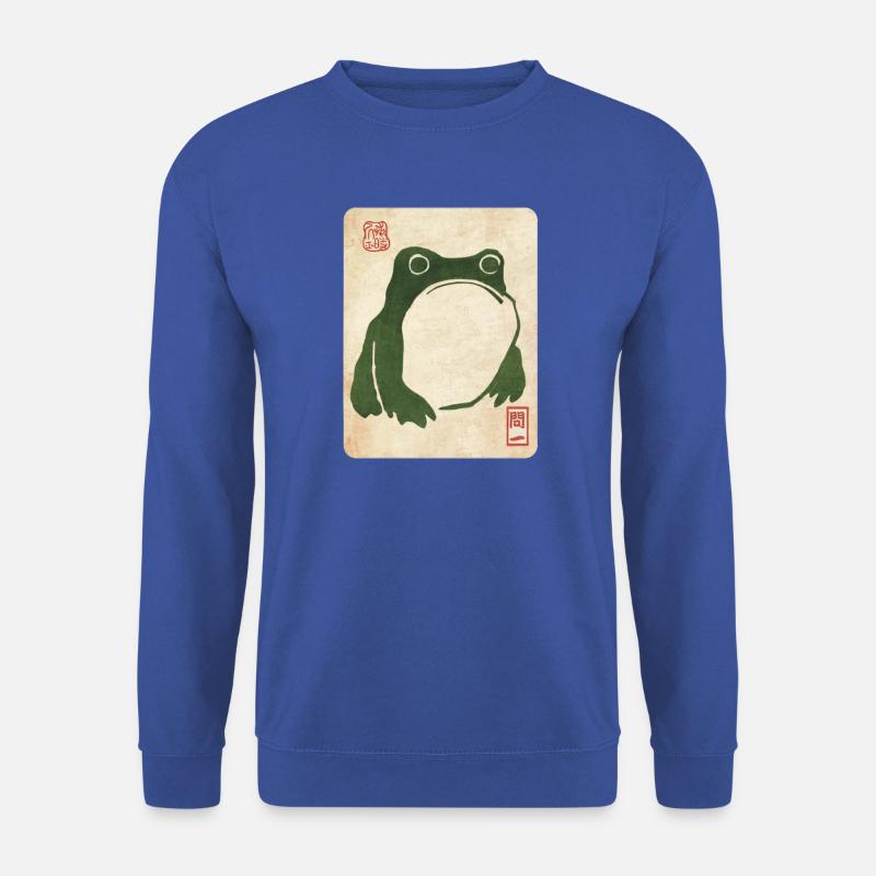 Grumpy Frog (Matsumoto Hoji) - Unisex Pullover - Royalblau