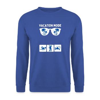 Vacation mode - Unisex Sweatshirt - royal blue - Front - Alina (178cm) & Michal (187cm)