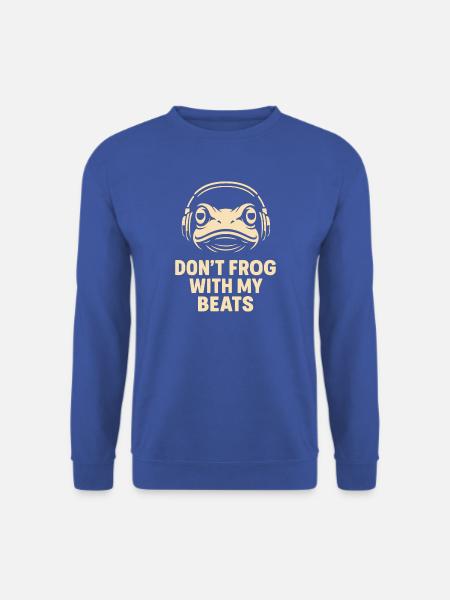 Frosch mit Kopfhörer - Unisex Pullover - Royalblau