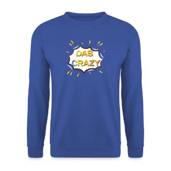 Das Crazy Farbexplosion - Unisex Pullover - Royalblau - Vorne - Alina (178cm) & Michal (187cm)