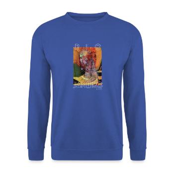 Rio1997 Collage Artwork - Unisex Pullover - Royalblau - Vorne - Alina (178cm) & Michal (187cm)