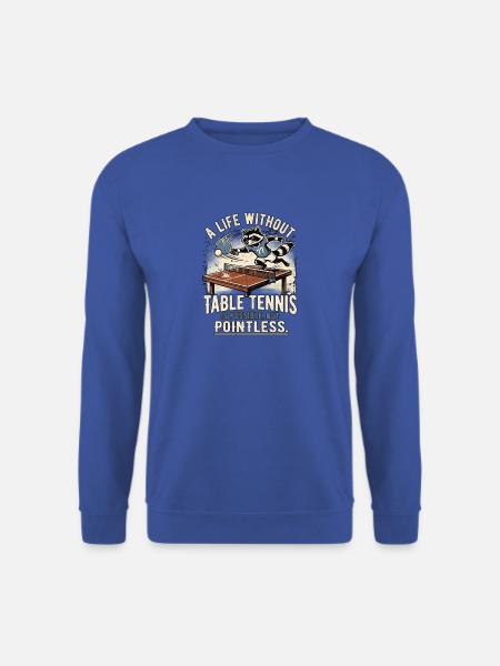 Tischtennis Waschbär - Unisex Pullover - Royalblau
