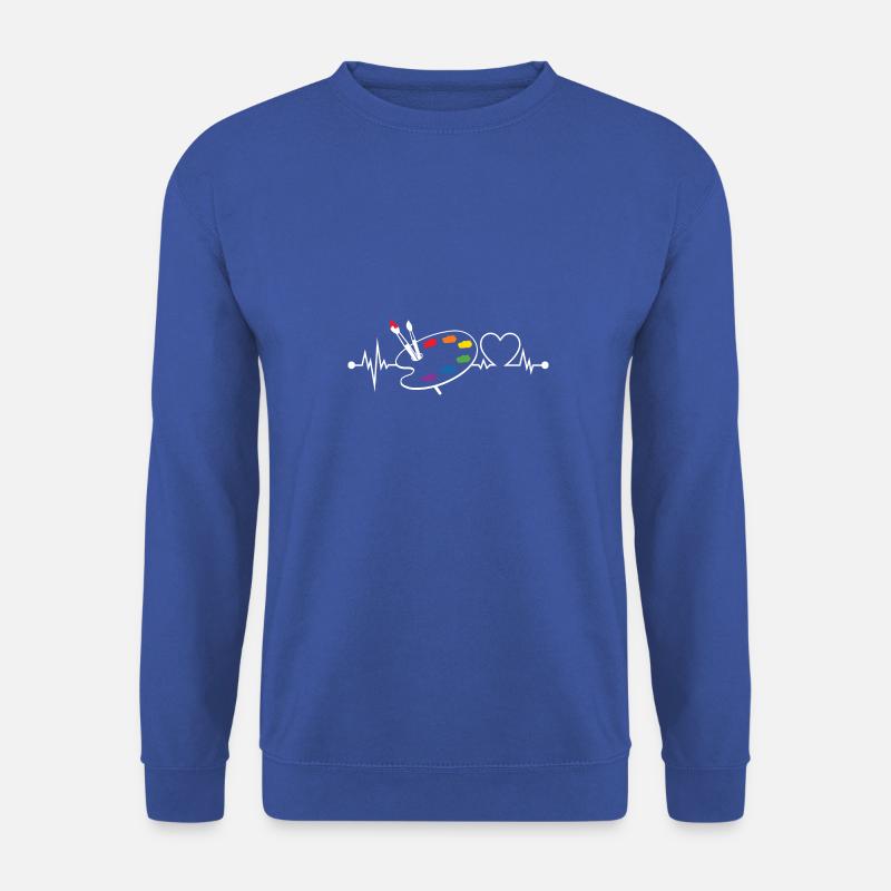 Malerei Zeichnung Kunst Pinsel Maler Herzschlag - Unisex Pullover - Royalblau