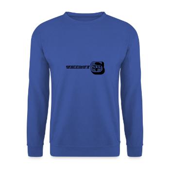 Geschenkideen zum 36. Geburtstag für Ihn Herrenhemd - Unisex Pullover - Royalblau - Vorne - Alina (178cm) & Michal (187cm)