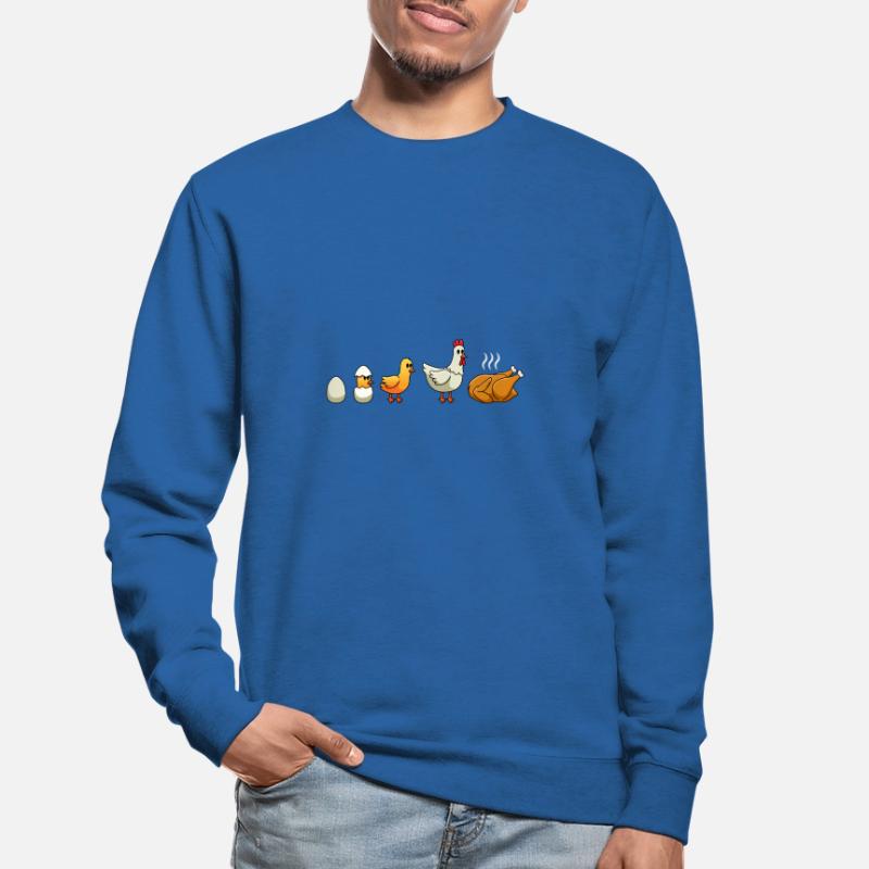 Chickens Evolution Chicken Chicken Keeper Chickens Unisex Sweatshirt