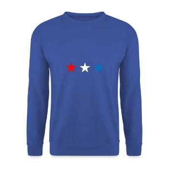 Minimaliste 4 juillet Stars patriotiques mignonnes - Sweat-shirt Unisexe - bleu royal - Devant - Alina (178cm) & Michal (187cm)
