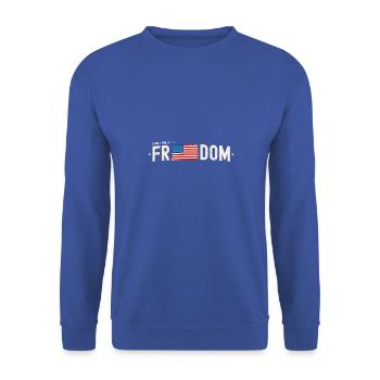 USA Drapeau américain Faith Freedom Stars Stripes 4ème - Sweat-shirt Unisexe - bleu royal - Devant - Alina (178cm) & Michal (187cm)